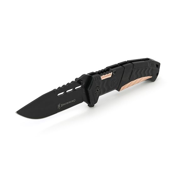 Ніж складний Browning-117, алюміній + сталь, довжина 215 мм, 200 гр, Black