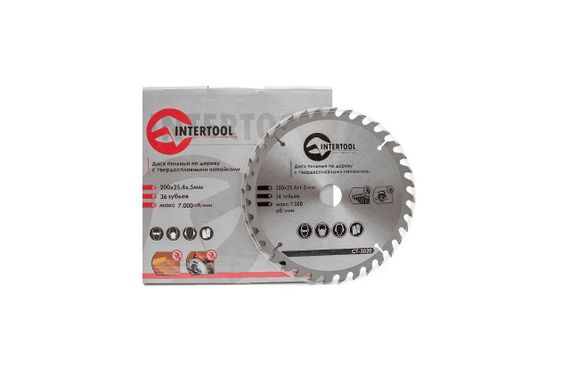 Диск пильный Intertool - 200 х 36T х 25,4 мм (CT-3020) | Зображення 2