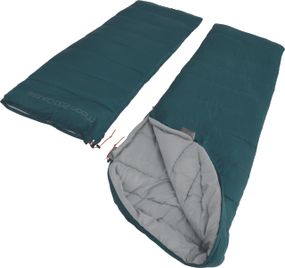 Спальний мішок одіяло с капюшоном Easy Camp Moon 200 Double/+5°C Teal Left/Right Похідний спальний мішок