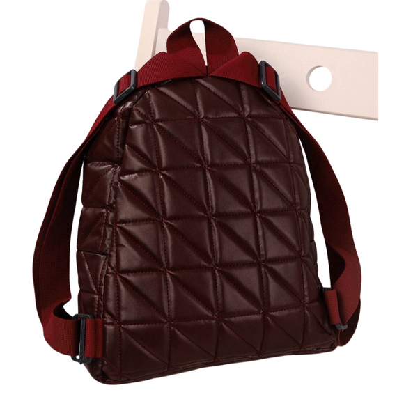 Рюкзак жіночий з екошкіри баклажановий на 3 відділення | Зображення 2