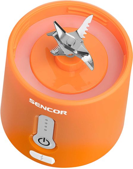 Блендер Sencor  портативний для смузі 150Вт, чаша-500мл, USB-C, біло-помаранчевий (SBL133OR) | Зображення 4