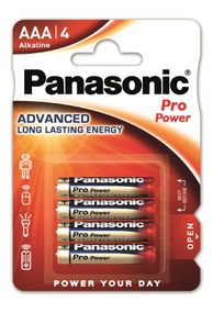 Батарейка Panasonic PRO POWER AAA щелочная блистер, 4 шт. (LR03XEG/4BP)