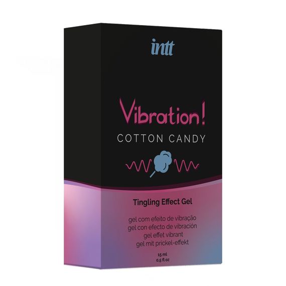 Рідкий вібратор Intt Vibration Cotton Candy (15 мл), густий гель, дуже смачний, діє до 30 хвилин | Зображення 2