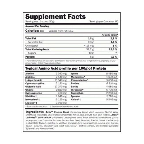 Гейнер Amix Nutrition CarboJet Basic 3000 g /60 servings/ Banana | Зображення 1