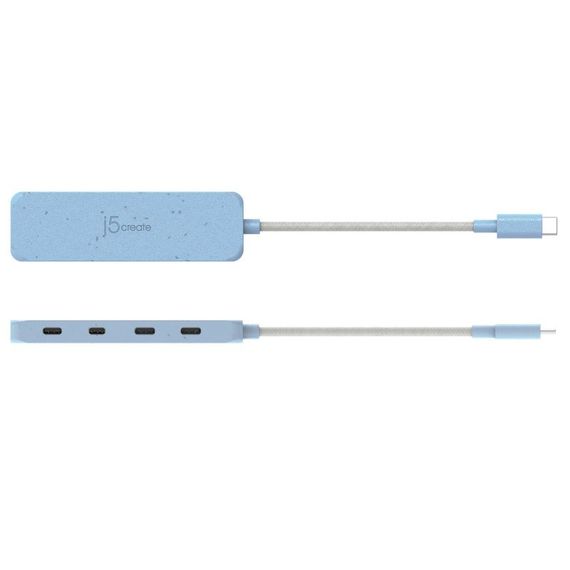 Хаб J5create JCH345EC-N USB-C на 4 USB-С, блакитний | Зображення 3