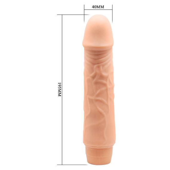 Вібратор BAILE JEFF Soft Skin 19,5 cm Sex Aura | Зображення 9