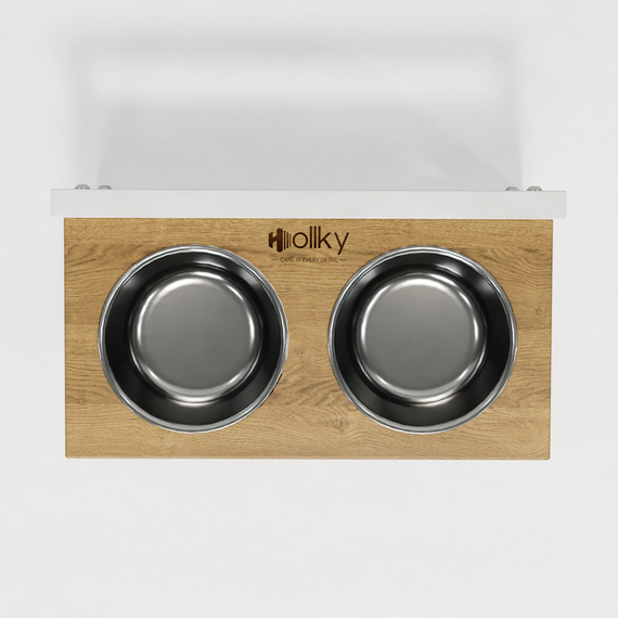 Миски на подставке с регулировкой высоты Hollky Flex S FS-422523-WHNT | Зображення 11