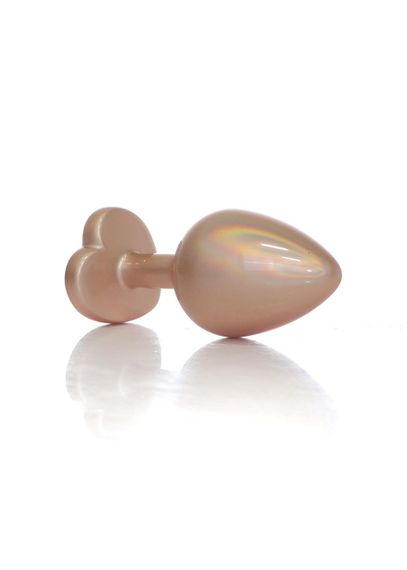 Анальна металева пробка Plug-Jewellery Pearl Gold Heart PLUG- Clear M sexstyle | Зображення 5