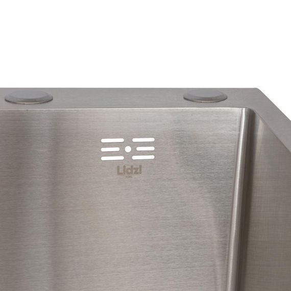 Мийка для кухні інтегрована Lidz Handmade H6350L крило ліворуч (LDH6350BRUL45588) Brushed Steel 3,0/1,0 мм | Зображення 3
