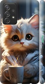 Чохол на Samsung Galaxy A72 A725F Білий кіт "5646m-2247-2448"