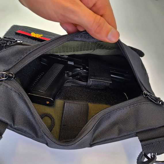 Чоловічі сумки через плече, Тактична сумка з шевроном, Чоловіча сумка кросбоді кобура наплічна BC-71 | Зображення 5