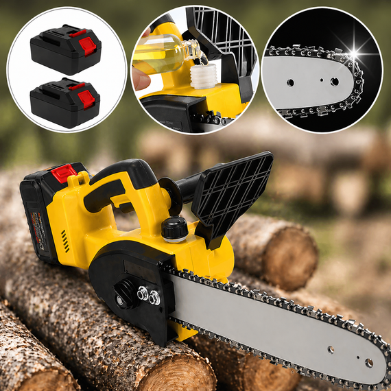 Акумуляторна ланцюгова пилка Electric SAW 16 дюймів + 2 акумулятори потужна електропилка ND-16
