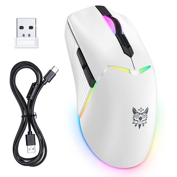 Мишка ігрова бездротова Onikuma RGB Tri-Mode Gaming CW928, біла | Зображення 2