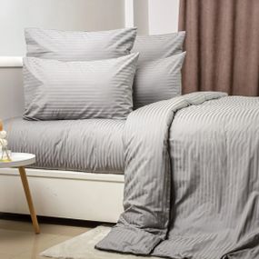 Підковдра полуторна ТЕП СТРАЙП САТИН PREMIUM Grey 2-04852_34876 150х215 см сірий