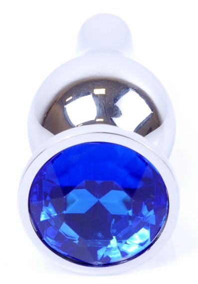 Анальний затор Boss Series - Jewellery Silver BUTT PLUG Dark Blue, BS6400077 Sex Aura | Зображення 1