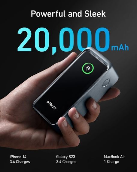 Портативний зарядний пристрій Anker Prime - 20000 mAh 200W PD Black | Зображення 3