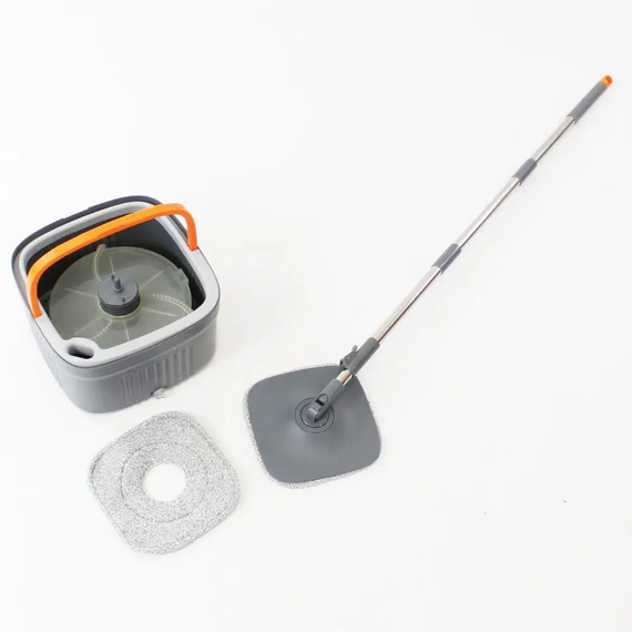 Комплект швабра с ведром для мытья полов Mop with bucket K10, с отжимом / Складная швабра | Зображення 6