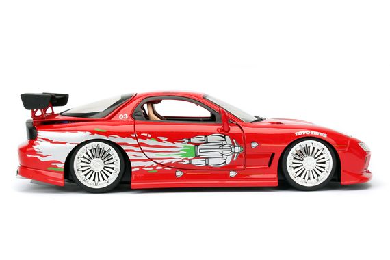 Ігрова металева машинка Fast and Furious Mazda RX-7 1993 red | Зображення 3