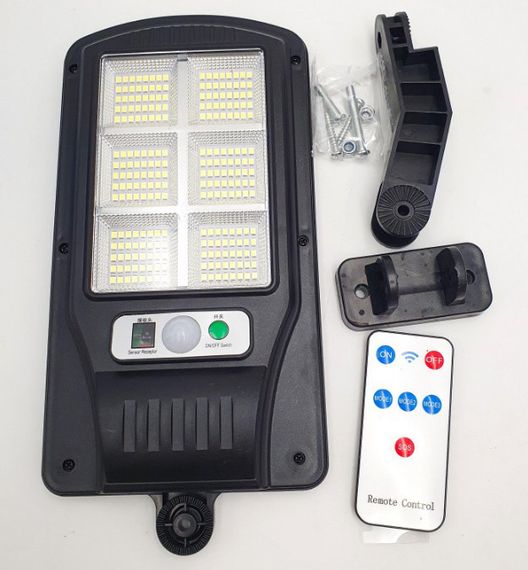 Уличный светильник фонарь аккумуляторный Solar Sensor Light BK-240-SMD-B с пультом на солнечной батарее | Зображення 1