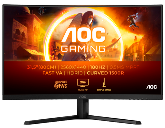 Монiтор 31.5" AOC CQ32G4VE Black