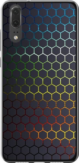 Чехол на Huawei P20 Переливающиеся соты "498u-1396-17620"
