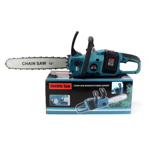 Акумуляторна ланцюгова пила Electric SAW 40-8 48 В із шиною 16 дюймів, двома акумуляторами та двома зарядними пристроями | Зображення 2