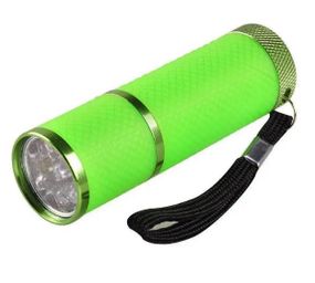 УФ фонарик для сушки гель лака ногтей для маникюра и педикюра на батарейках Зеленый