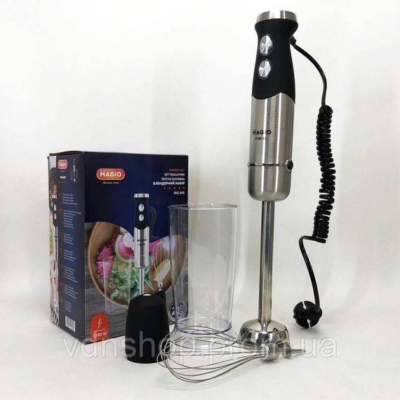 Блендер нержавіюча сталь, Портативний блендер для смузі Занурювальний кухонний з ємністю JS-28 | Зображення 3