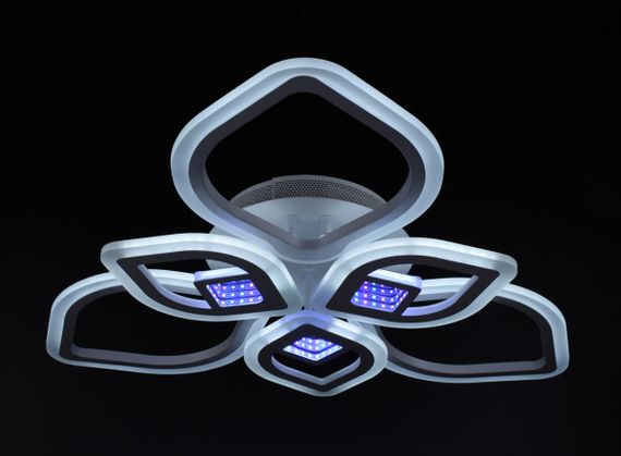 Люстра світлодіодна стельова LED світильник для квартири на стелю лед з пультом 26036 Білий 10х60х60 см. | Зображення 8