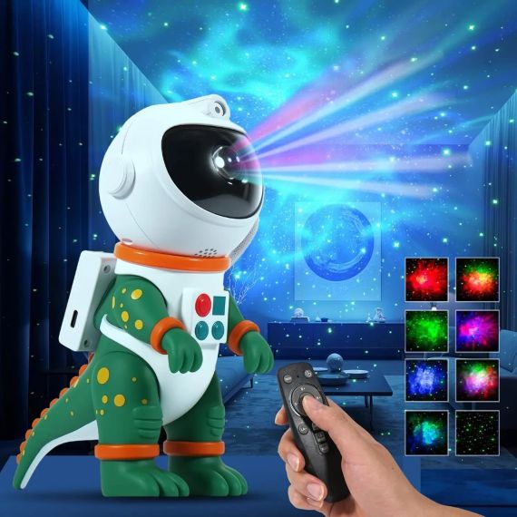 Ночник динозавр астронавт Dinosaur Astronaut Space Projector | Зображення 1