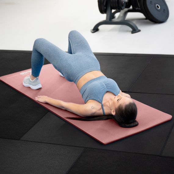 Килимок (мат) для фітнесу Queenfit NBR 1,5см рожевий | Зображення 3