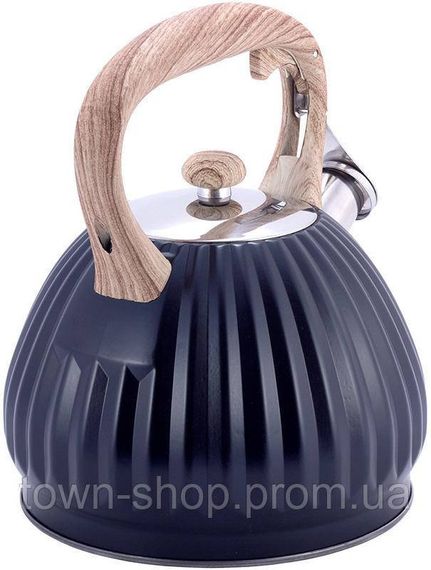 Чайник Kamille Whistling Kettle Black 3л из нержавеющей стали со свистком, черный KM-1076 | Зображення 3