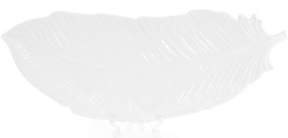 Набір 2 сервірувальних блюда "White City Перо" 40см (білий фарфор)