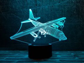 Сменная пластина для 3D светильников "Самолет 4" 3DTOYSLAMP