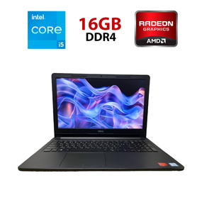 Ноутбук Б-класс Dell Vostro 15 3578 / 15.6" (1920х1080) TN / Intel Core i5-8250U (4 (8) ядра по 1.6 - 3.4 GHz) / 16 GB DDR4 / 240 GB SSD / AMD Radeon 520, 2 GB GDDR3, 64-bit / WebCam / Без Акб б/у