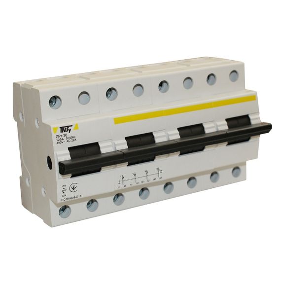 Переключатель-разъединитель ПРт-36 "1-0-2" 4Р 125А Ny95506275