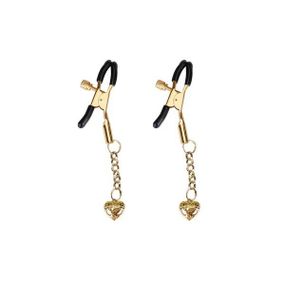 Зажимы для сосков Liebe Seele Hollow Heart Nipple Clamps Gold Sex Aura