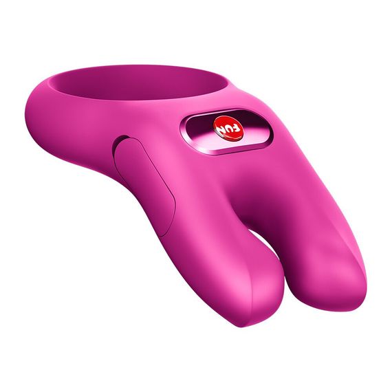 Ерекційне віброкільце з подвійною стимуляцією клітора Fun Factory NŌS CLASSIC Magenta, 2 мотори | Зображення 1