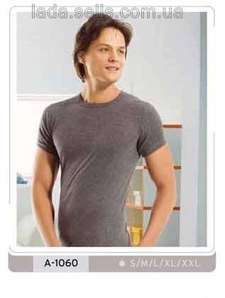 Футболка чоловіча з круглим вирізом горловини. 1060 OZTAS темно-сірий | Зображення 1