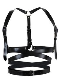 Портупея Art of Sex Melani Leather harness Чорна L/XL/2XL