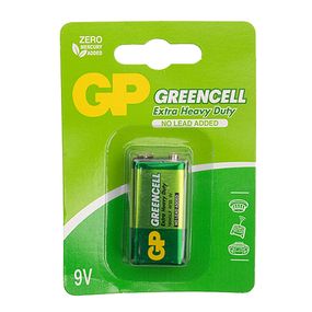 Батарейка GP GREENCELL 9.0V сольова, 1604GLF-U1, 6F22