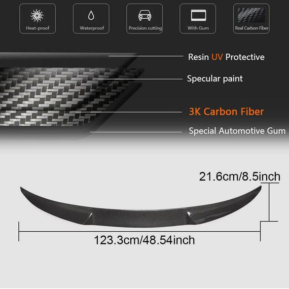 Спойлер (Карбон) для Volkswagen Passat СС 2008-2017 гг | Зображення 4