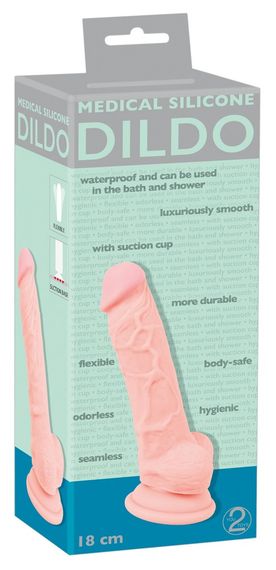 Фаллоимитатор - Medical Silicone Dildo, 18 см sexstyle
