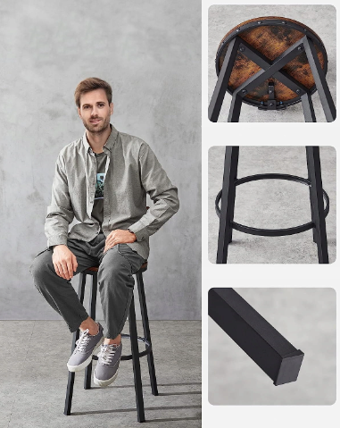 Барний стілець Leobert Comfy 2 штуки Loft | Зображення 3