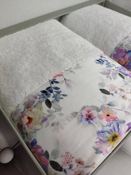 Полотенца подарочные Belizza BLZ Rozy Махра набор 2 шт