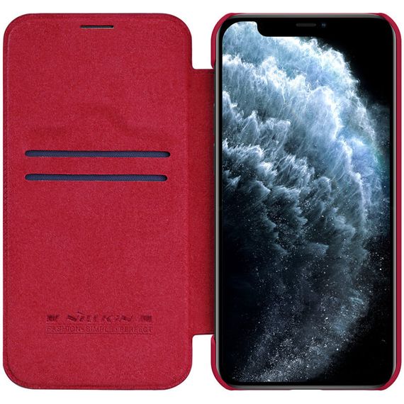 Шкіряний чохол (книжка) Nillkin Qin Series для Apple iPhone 12 Pro Max (6.7") Червоний | Зображення 2