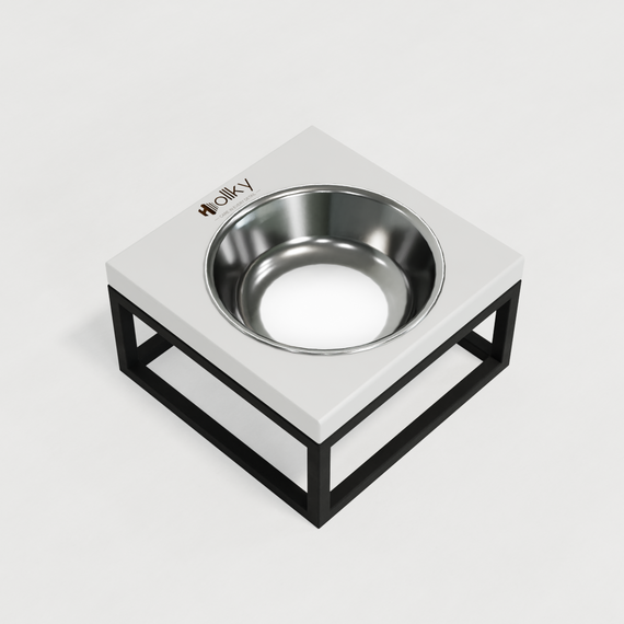 Миска на подставке для кошек и маленьких собак Hollky Base Solo S (1 × 0,45 л) Solo S-18187-BLWH | Зображення 6