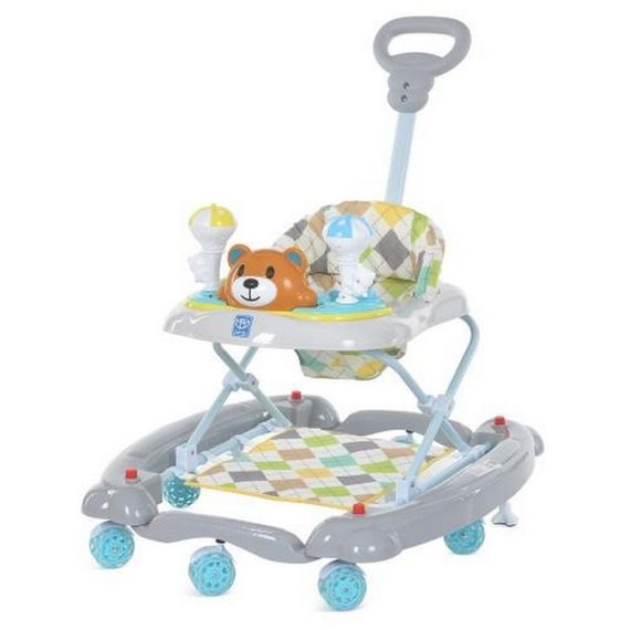 Ходунки дитячі Ведмедик M 3656A-S-4  музика, сірий