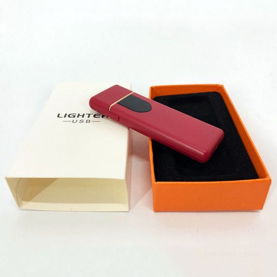 Електрозапальничка USB ZGP ABS, сенсорна електрична запальничка спіральна. VZ-250 Колір: червоний | Зображення 7