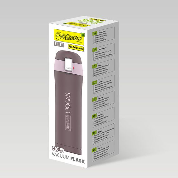 Термокружка Maestro Snugly MR-1643-40E 400 мл из нержавеющей стали герметичная | Зображення 4